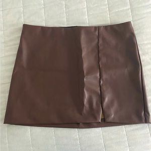 faux leather skirt